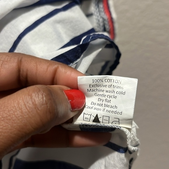 Mud Pie Navy and White Striped Swim Coverup - Picture 6 of 8